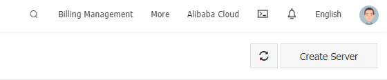 "Create Server" button in Simple Application Server service.