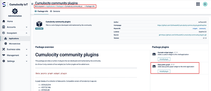 Screenshot Cumulocity community plugins Cumulocity - Administration 2023-08-04 13-05-45(1)