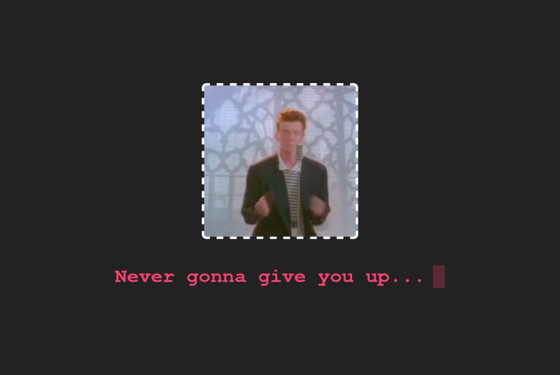 Rickroll Fabric Wallpaper and Home Decor  Spoonflower