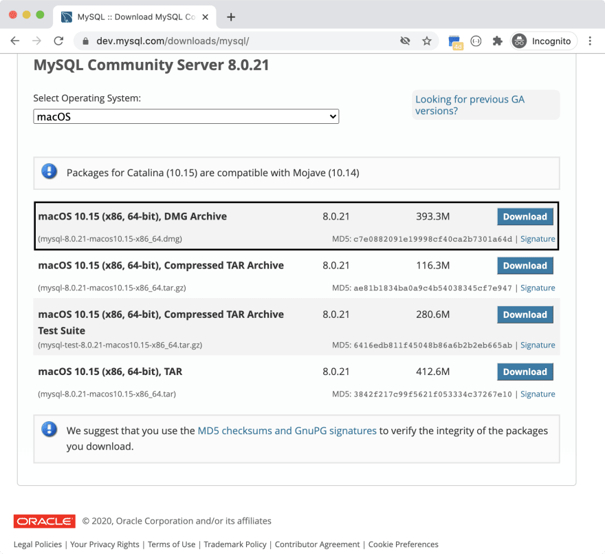 mac install mysql dump