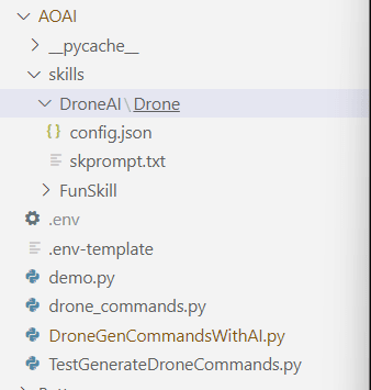 folder structure for a semantic kernel skill