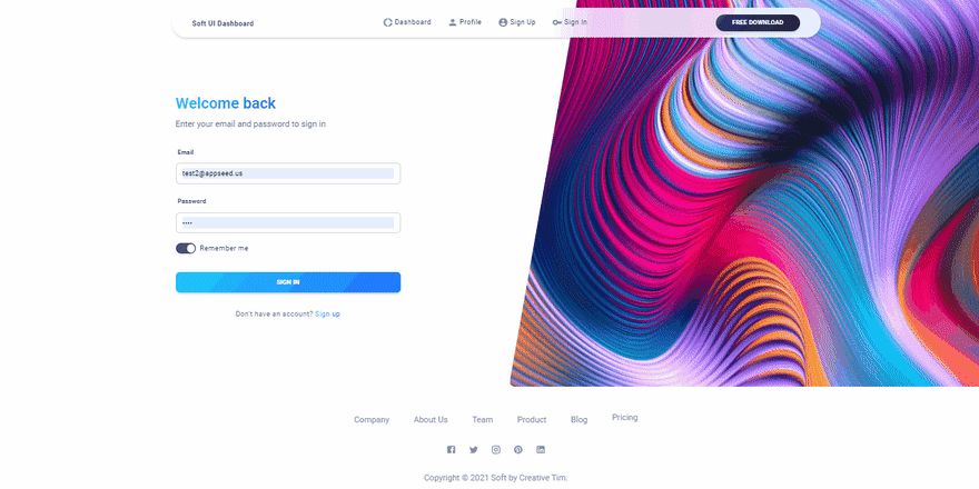 Node JS React Soft Dashboard - open-source full-stack seed project.