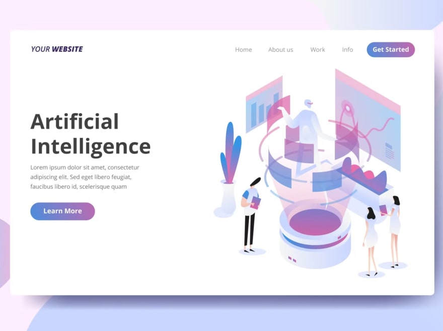 by [UI/UX Kits](https://dribbble.com/shots/17832997-Artificial-Intelligence-Landing-Page)