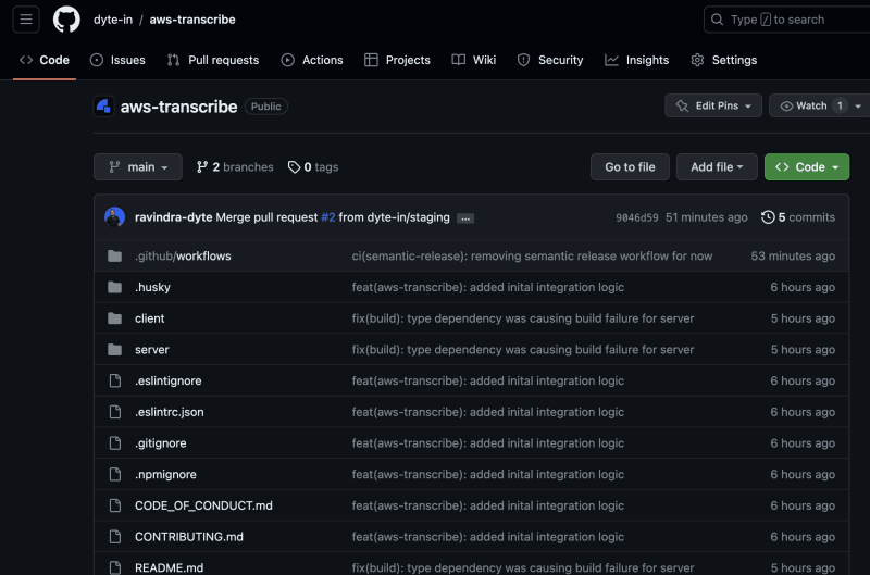 add transcription to video calling