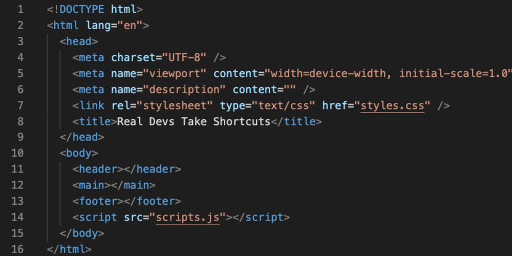 Tutustu 44+ imagen visual studio code html doctype shortcut