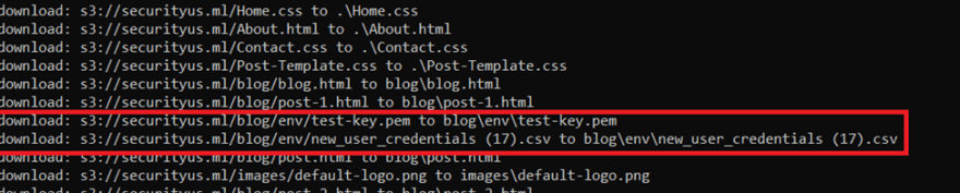 AWS S3 Download Objects