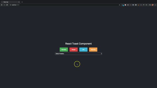 Toast Component Set to the Bottom-Right Position by Default