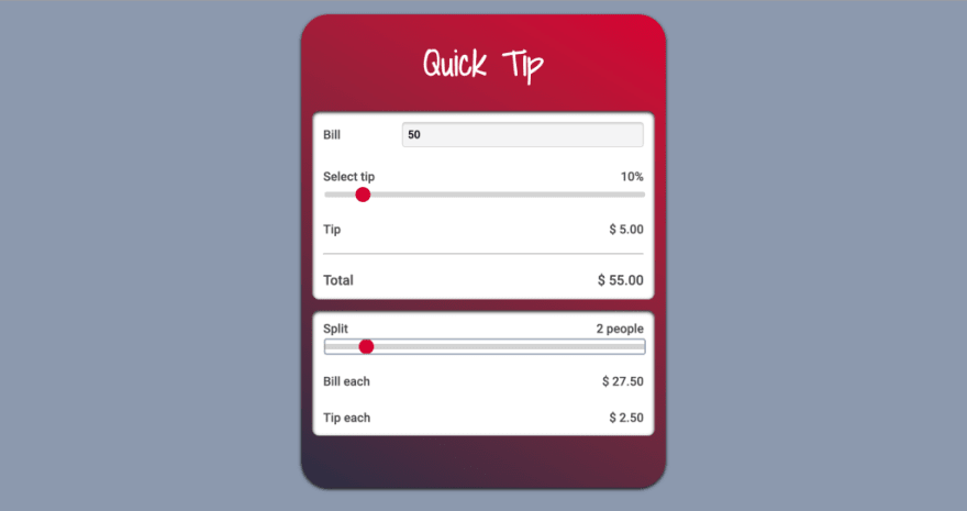 Tip Calculator screenshot