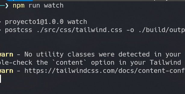 terminal tailwindcss