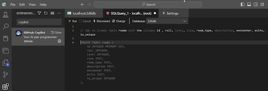 Copilot writing SQL