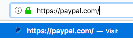 Firefox PayPal suggestion in URL