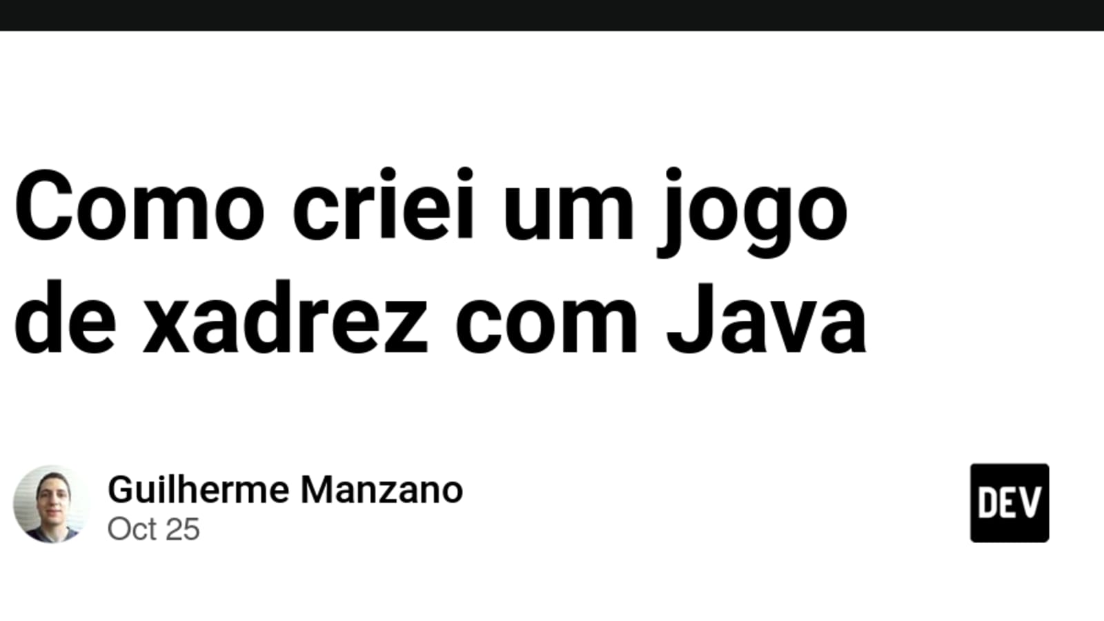 Como criei um jogo de xadrez com Java