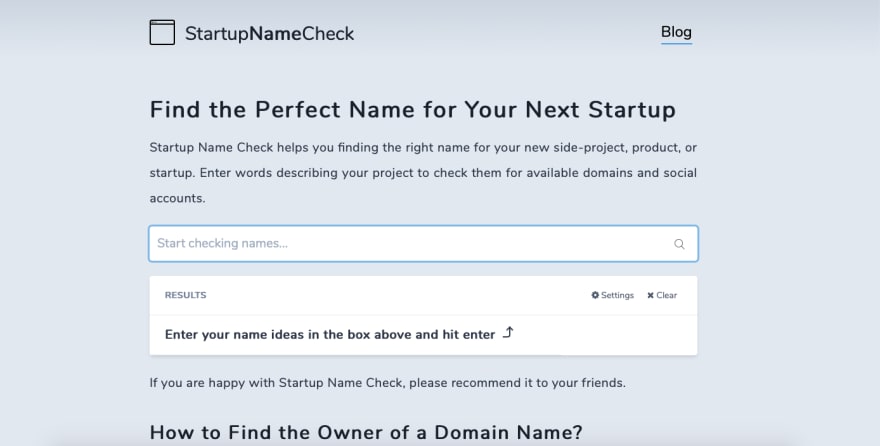 This self-taught dev will help you find if your website name is free