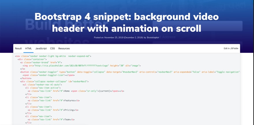 html snippets