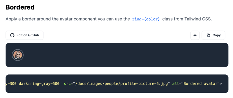 Tailwind CSS Avatar Border - Flowbite