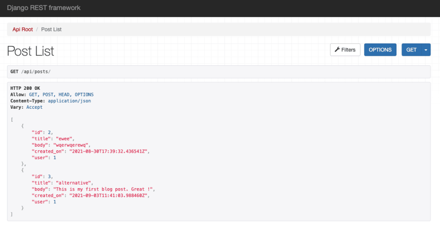 Your first Introduction to Django REST framework - DEV Community