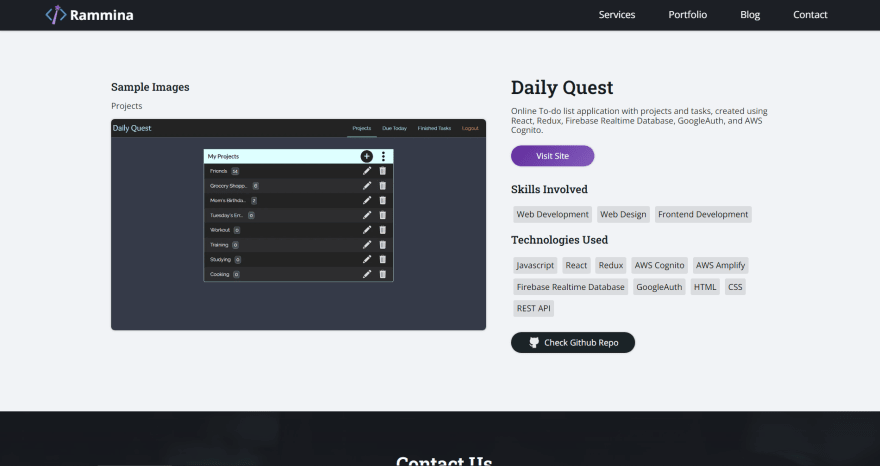 Rammina Daily Quest Page