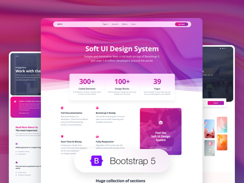 Soft UI Design System - Premium UI Kit crafted on top of Bootstrap 5.