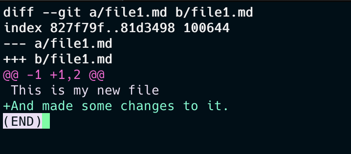git diff