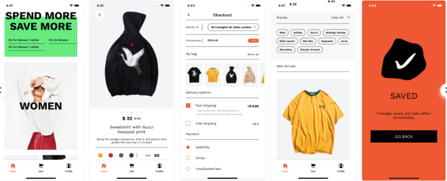 biggest React Native e-commerce application template 