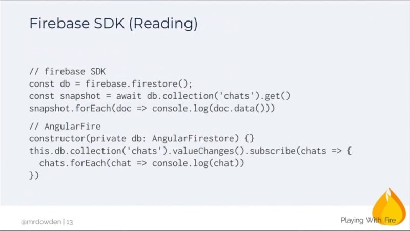 Reading chats from Firestore