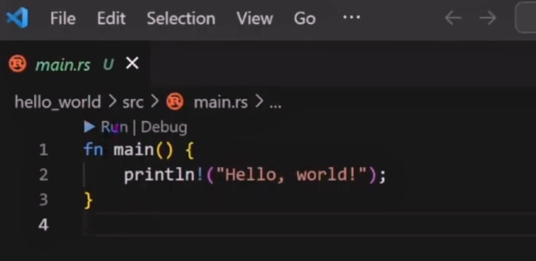 Hello world - Rust programming tutorial