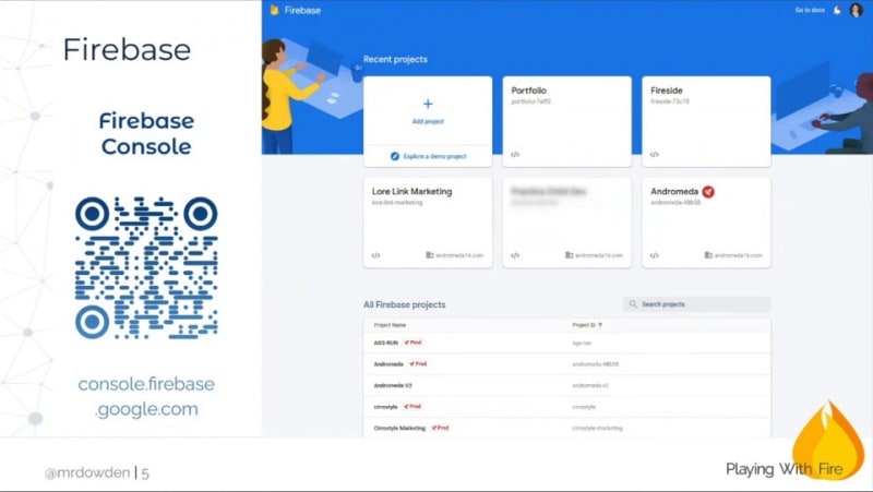 firebase console