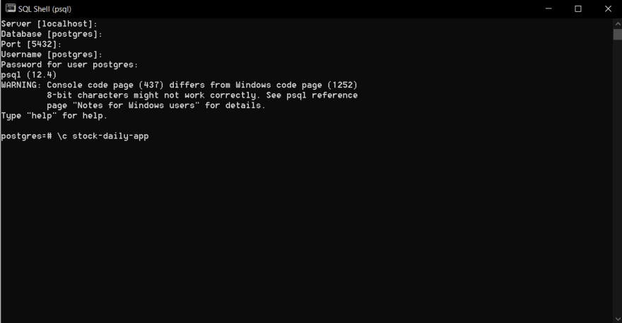 psql shell