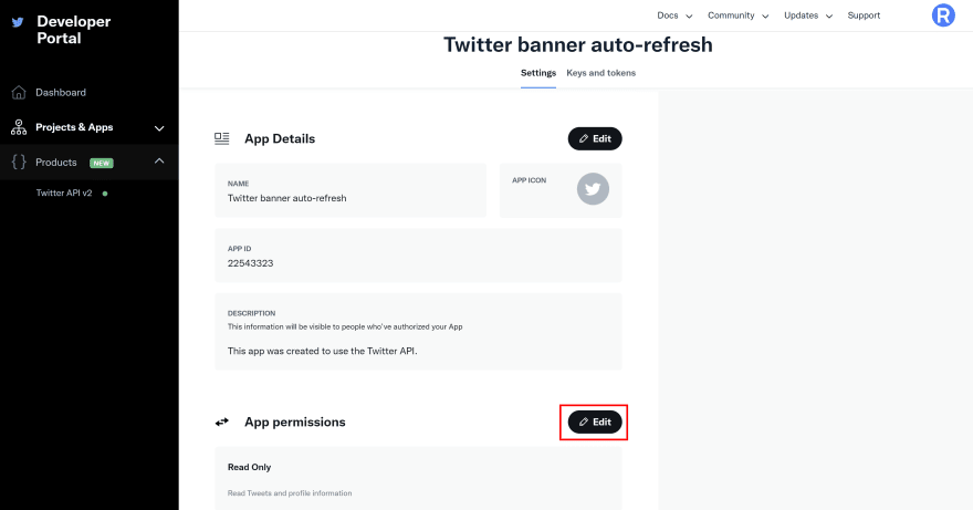 App is read-only