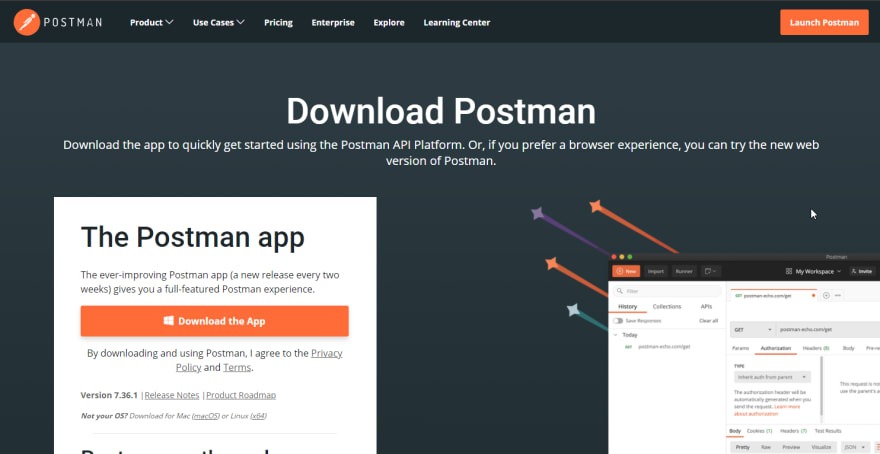 postman download environment