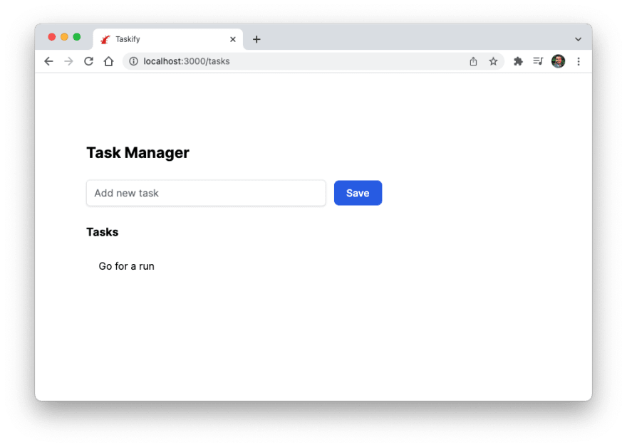 displaying tasks