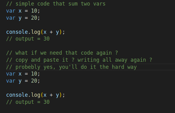 without functions