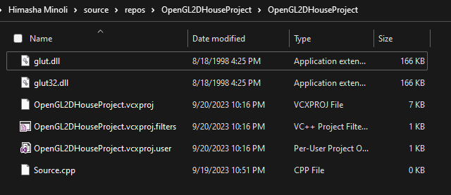 Project file directory