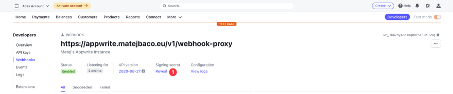 Stripe webhook secret