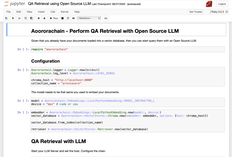 Jupyter notbook to query data.