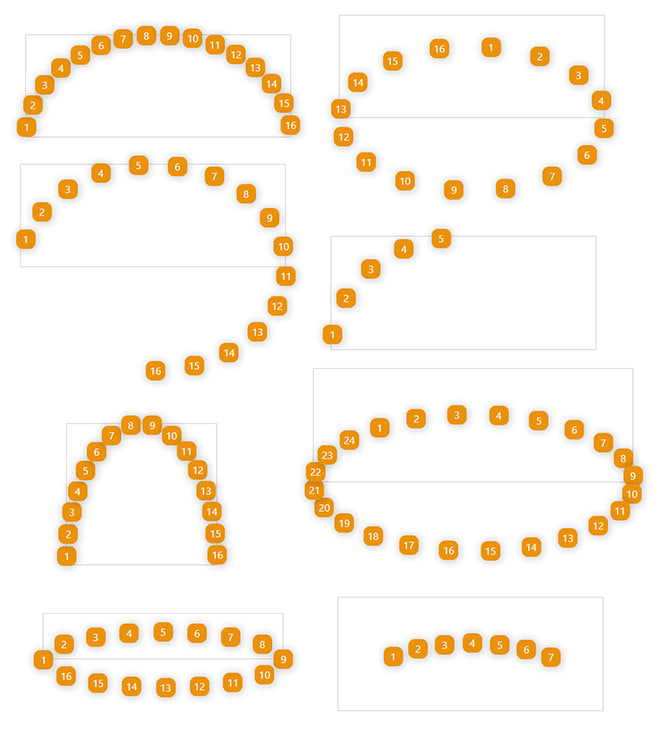 Curly HTML Elements Examples