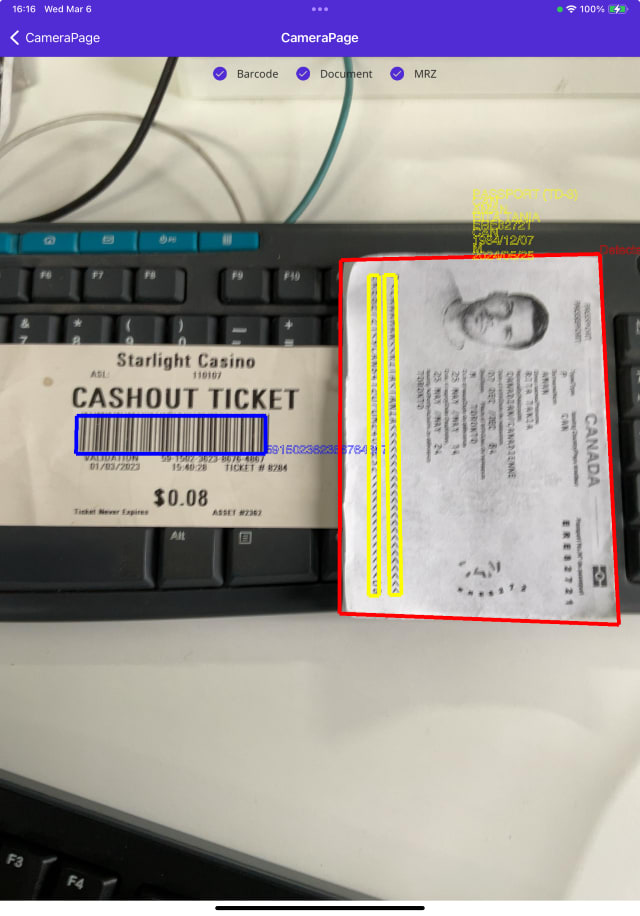 .NET MAUI iOS: scan barcode, document and mrz