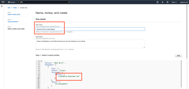AWSCodeDeploy Permission Review