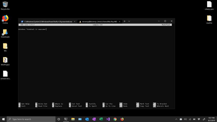 edit text file in terminal windows edit text file in terminal windows