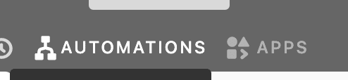 Automations button in top right corner