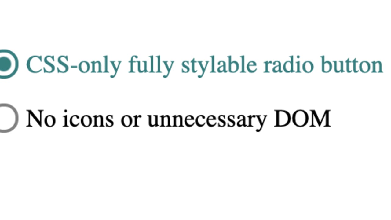 CSS Style Radio Button: Styling a radio button with only CSS - DEV Community
