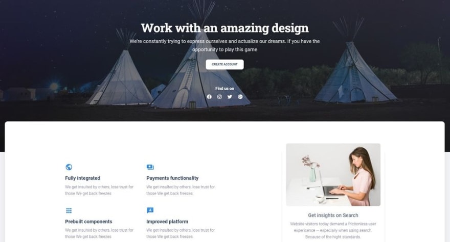 Flask Material Kit - About US Page.