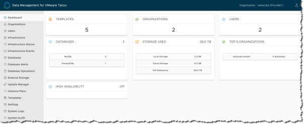 Data Management for Tanzu Provider Home Page