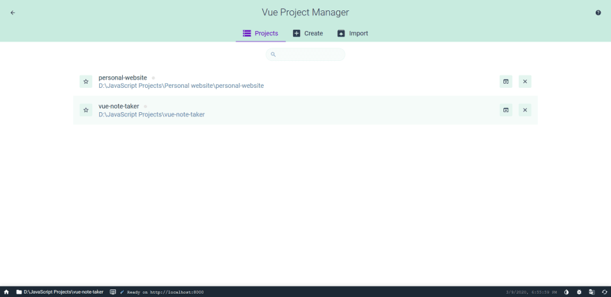 Vue GUI