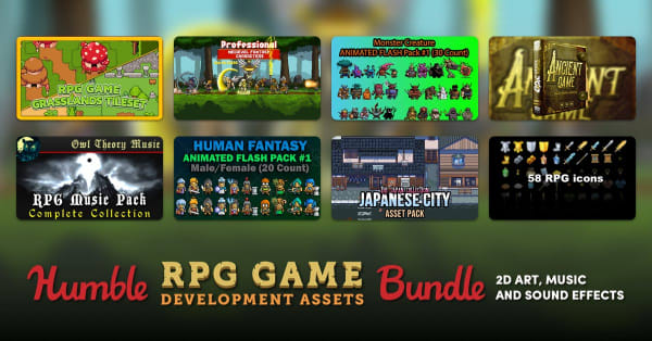 HUMBLE RPG GAME DEVELOPMENT ASSETS BUNDLE: 2D ART, MUSIC AND SOUND EFFECTS