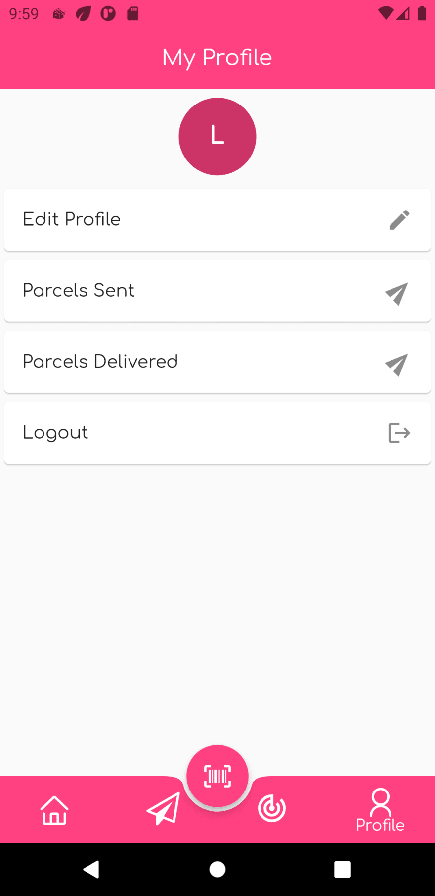 User profile page
