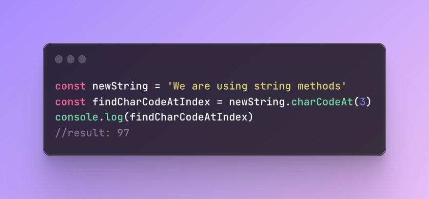 String.prototype.charCodeAt()