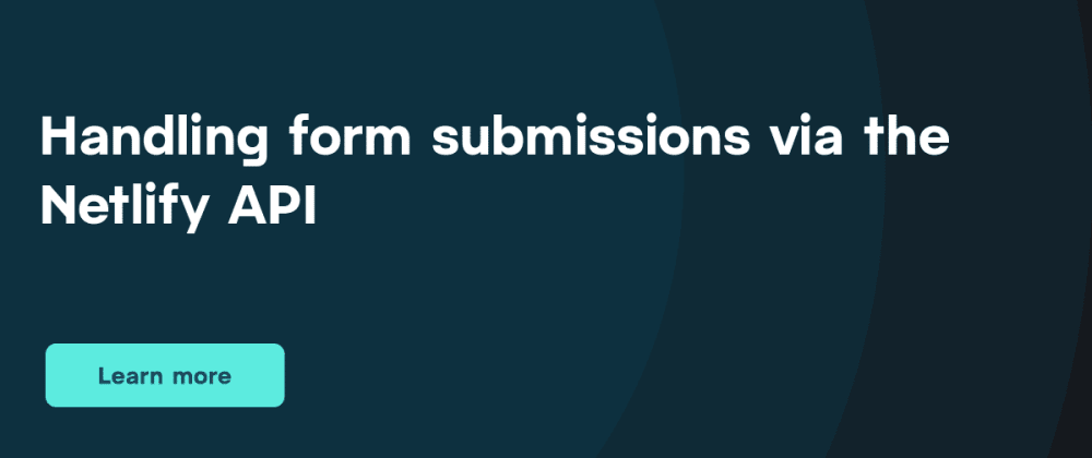 Cover image for Handling form submissions via the Netlify API