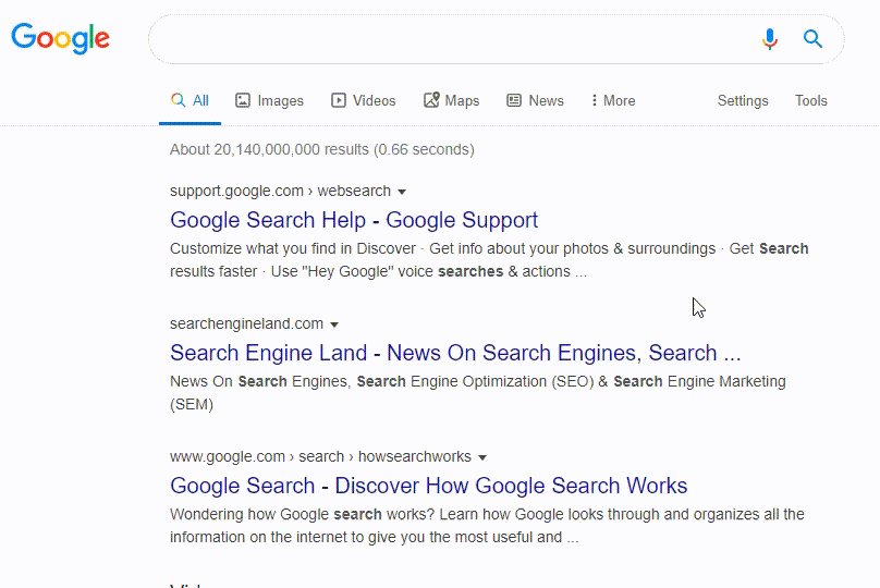 google search