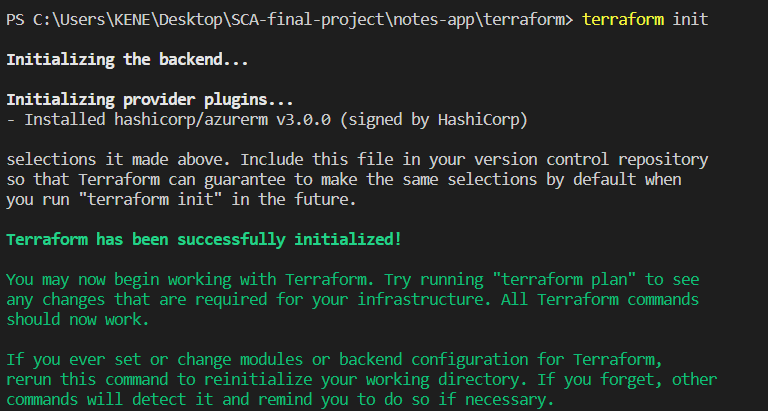 terraform init